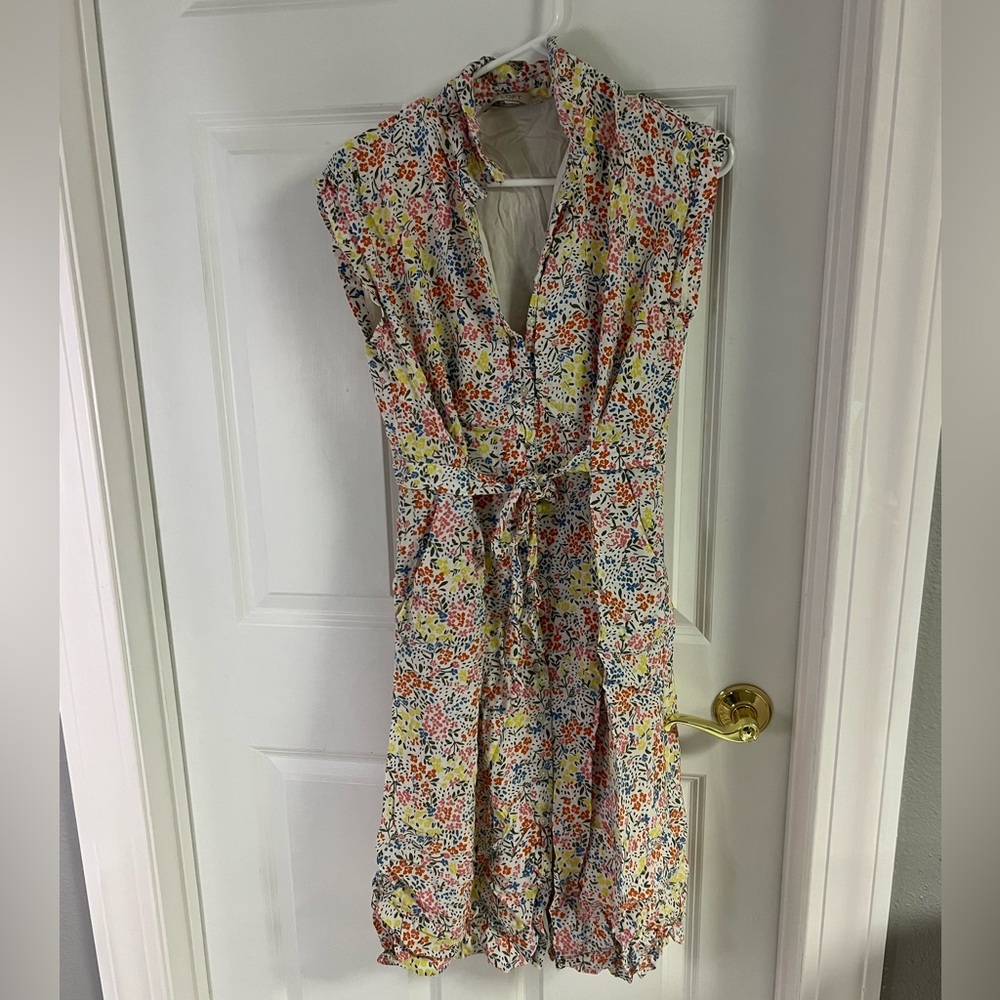 LOFT Vibrant Floral Midi Dress